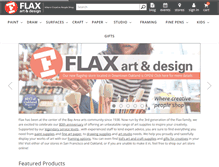 Tablet Screenshot of flaxart.com